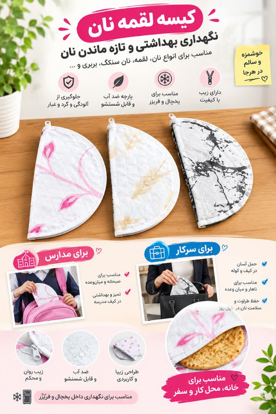کیف لقمه مدارس مجموعه 100عددی